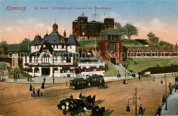 Hamburg Sankt Pauli Fährhaus Bahnhof Hochbahn