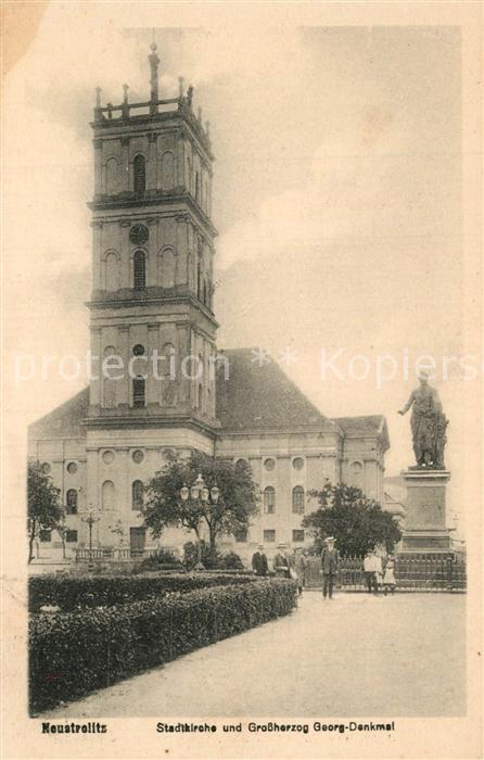 Neustrelitz Stadtkirche Großherzog Georg Denkmal
