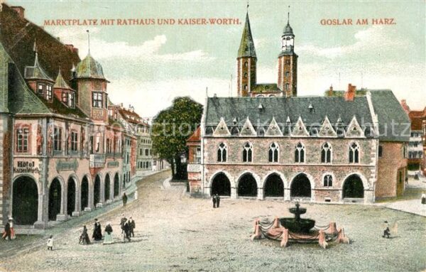 Goslar Marktplatz Rathaus Kaiser Worth