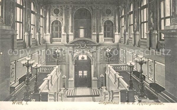 Wien Stiegenhaus im kk Hofburgtheater