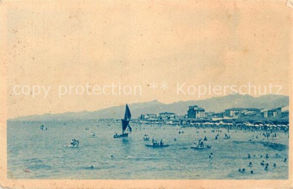 Viareggio Veduta della spiaggia e Alpi Apuane