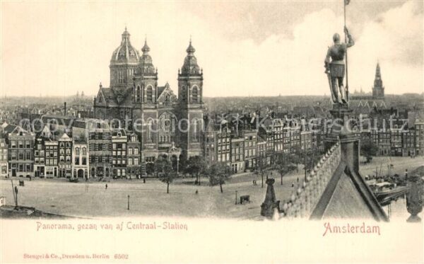 Amsterdam Niederlande Panorama gezan van af Centraal Station