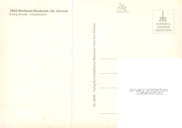 Wollbach Kandern Ev Kirche Inneres – Bild 2