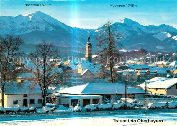 Traunstein Oberbayern mit Hochfelln und Hochgern