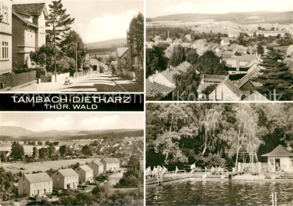 Tambach-Dietharz Leninstrasse Kirchturmblick Grosser Buc