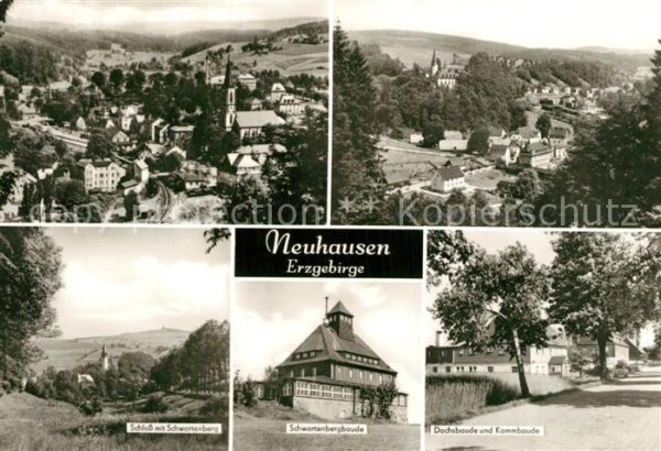 Neuhausen Marienberg Panorama Schloss mit Schwartenbergbaude