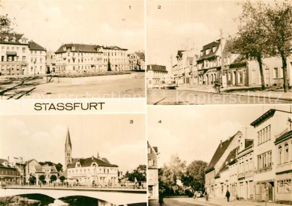 Stassfurt Friedensplatz Calbesche Str Bodebrücke