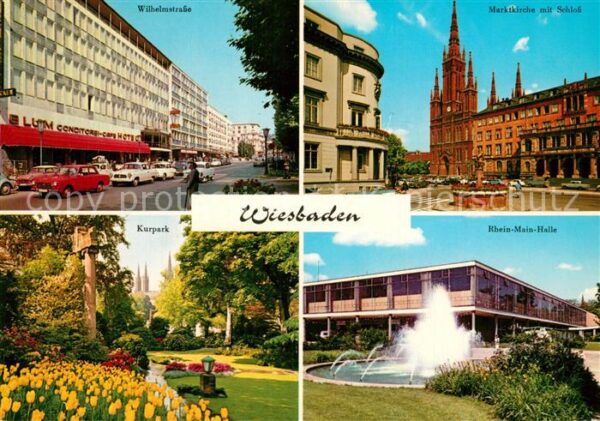 Wiesbaden Wilhelmstrasse Marktkirche Schloss Kurp