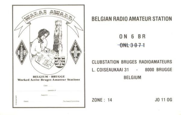 Brugge Bruges Flandern Belgian Radio Amateur Station