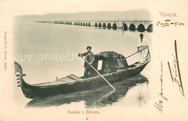 Venezia Venedig Gondola e Ferrovia