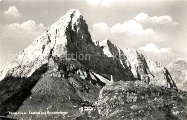 Pichlhuette Kaernten mit Seekopf und Blegengebirge