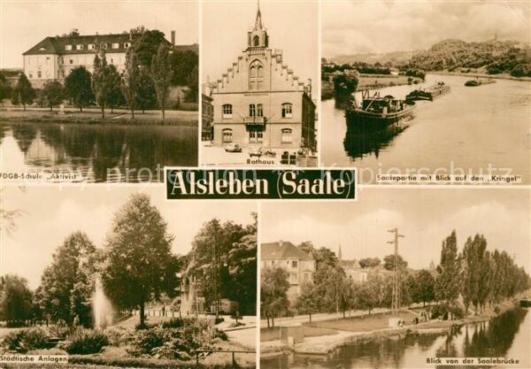 Alsleben Saale FDGB Schule Aktivist Saalepartie Städt