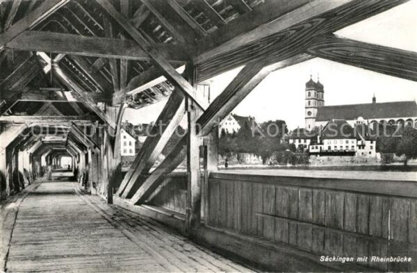 Saeckingen Rhein Gedeckte Rheinbrücke