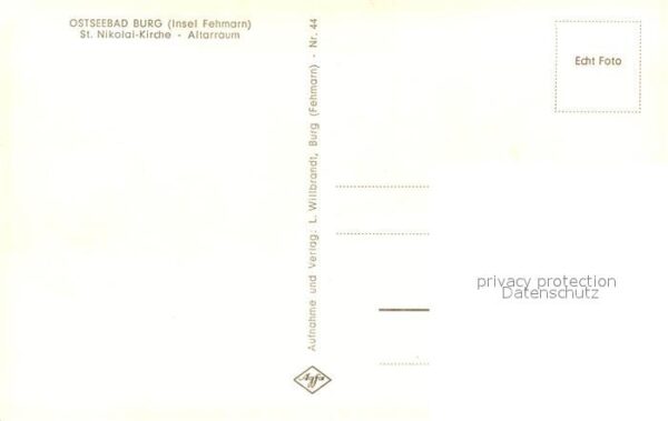 Burg Fehmarn St Nikolaikirche Altarraum – Bild 2