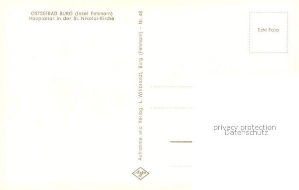 Burg Fehmarn Hauptaltar in der St Nikolai Kirche – Bild 2