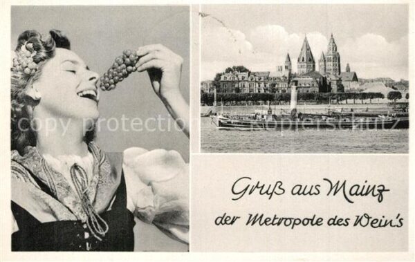 Mainz Rhein Weinkönigin Dampfer Dom