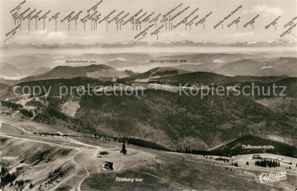 Feldberg Schwarzwald Fliegeraufnahme mit Todtnauer Hütte und