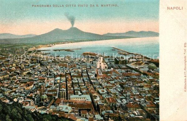 Napoli Neapel Panorama della Citta visto da San Marti