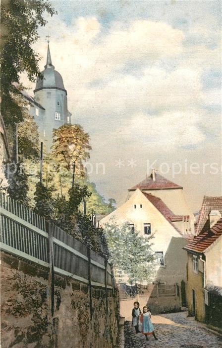 Alt Meissen Elbe Schlossberg mit Bischofsturm