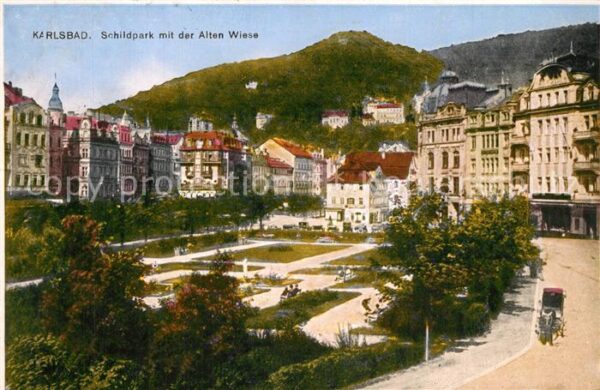 Karlsbad Eger Schildpark mit der Alten Wiese