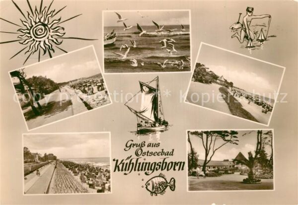 Kuehlungsborn Ostseebad Strand Promenade Teilansichten