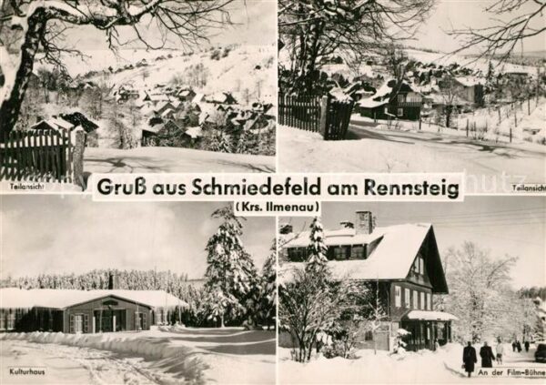 Schmiedefeld Rennsteig Teilansichten Kulturhaus An der Film Bü