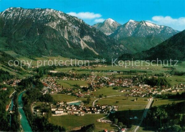 Ruhpolding Fliegeraufnahme mit Rauschberg Sonntags