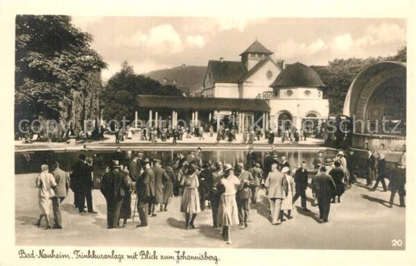 Bad Nauheim Trinkkuranlage mit Blick zum Johannisbe