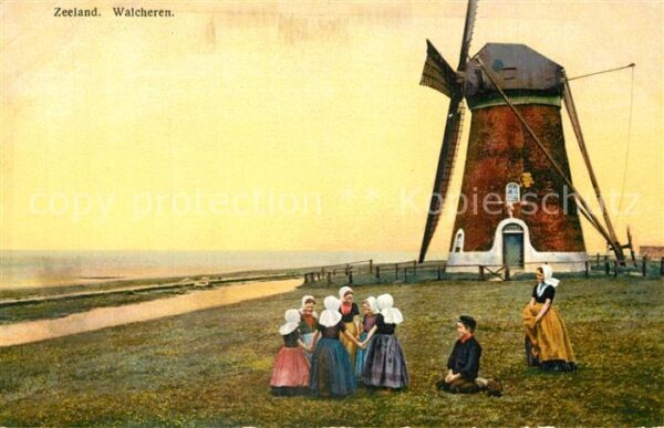 Marken Windmühle Trachten Photochromie Serie 1