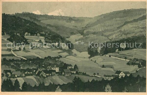 Luetzel Biebergemuend Panorama Pension Waldfriede Künstlerkar