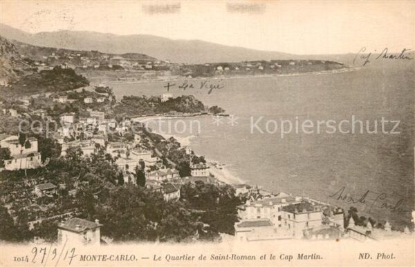 Monte-Carlo Quartier de Saint Roman et Cap Martin C