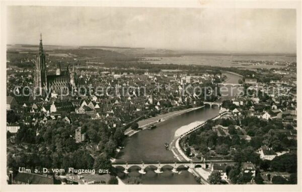 Ulm Donau Fliegeraufnahme