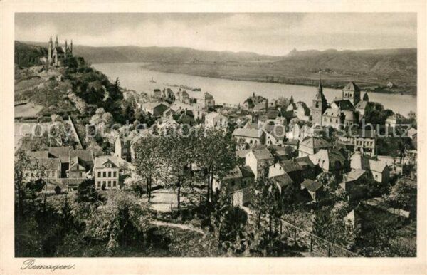 Remagen Stadtpanorama mit Apollinariskirche Rhe