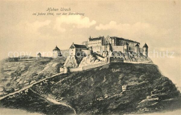 Urach Bad Schloss Hohen Urach anno 1764 vor der Z