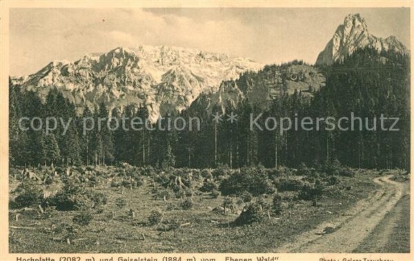 Hochplatte Berg Ammergau und Geiselstein Landschaftspanorama vom