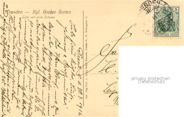 Dresden Kgl. Grosser Garten Leda mit dem Schwan – Bild 2