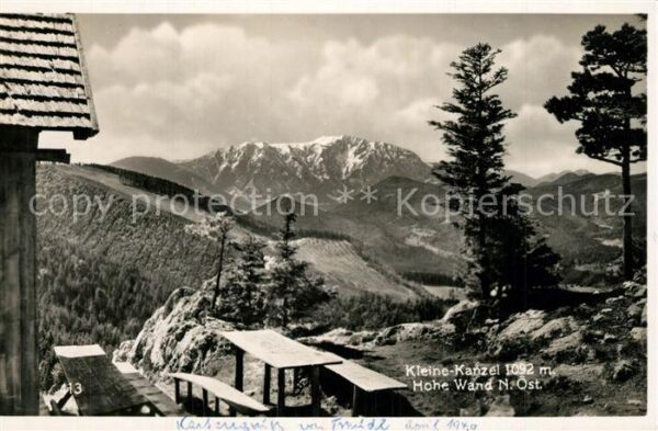Kleine Kanzel Berghütte Blick zur Hohe Wand Alpen