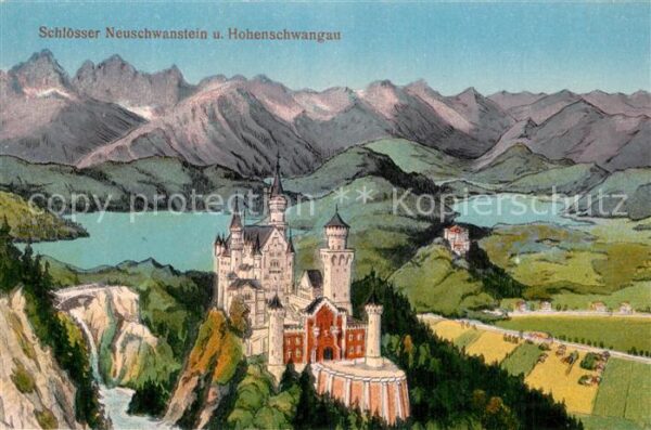 Schwangau Schlösser Neuschwanstein und Hohenschwa