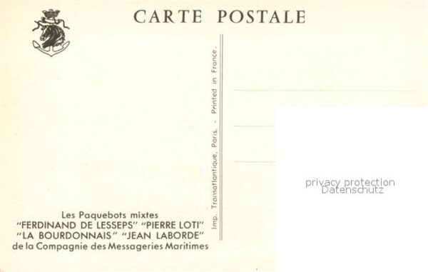 Schiffe Ships Navires Ferdinand de Lesseps Pierre Loti La Bou – Bild 2