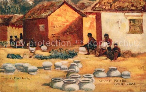 Verlag Tucks Oilette Nr. Ashanti Potters Gold Coast E. Cheesman