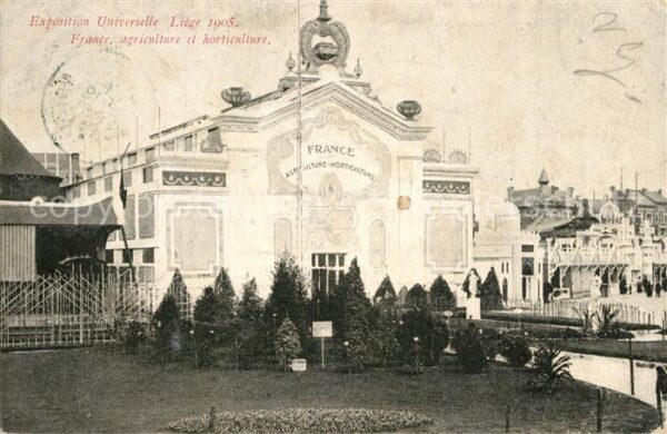 Exposition Universelle Liege 1905 Pavillon de France Agriculture et Horti