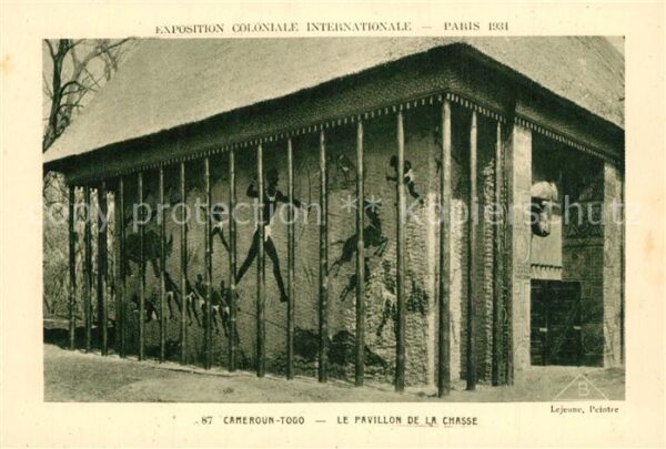 Exposition Coloniale Internationale Pari Cameroun-Togo Pavillon de la Chasse