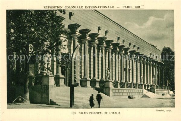 Exposition Coloniale Internationale Pari Palais Principale de l'Italie