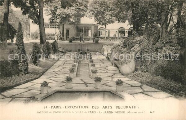 Exposition Arts Decoratifs Paris 1925 Jardins du Pavillon  de la Ville de Par