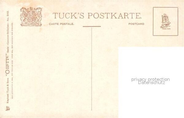 Verlag Tucks Oilette Nr. 848 Fritz Hildebrandt Stillleben Kohlra – Bild 2