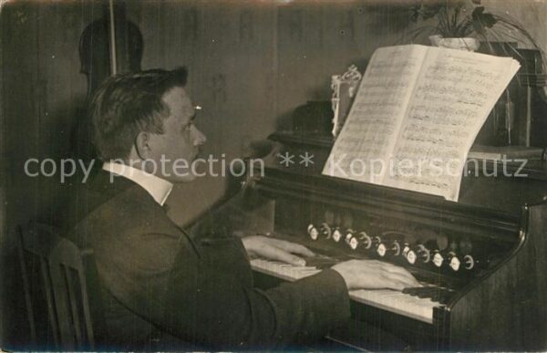 Klavier Notenbl?tter Privatfoto-Ak