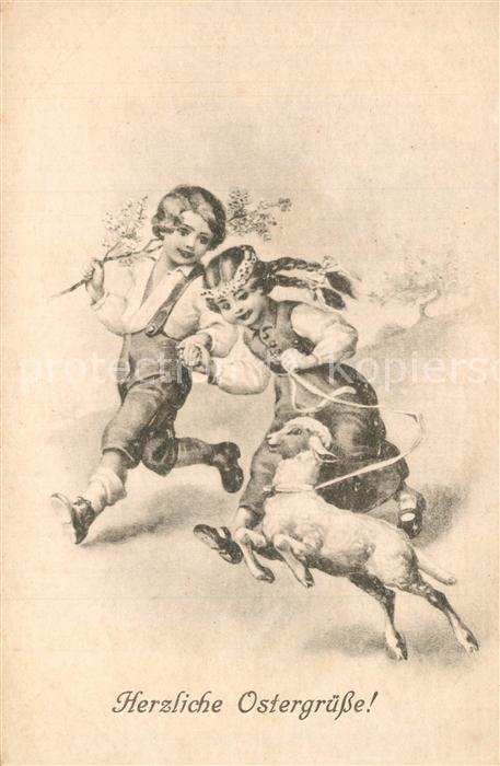 Ostern Easter Paques Kinder Lamm