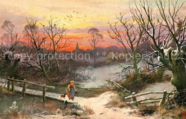 Verlag Tucks Oilette Nr. 9006 Winter Scenes
