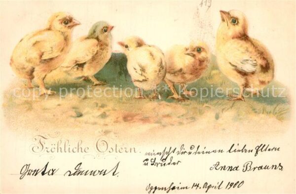 Ostern Easter Paques K?ken Litho