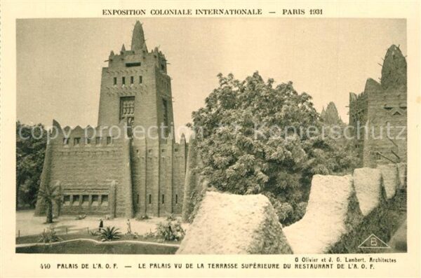 Exposition Coloniale Internationale Pari Palais de l'A.O.F.